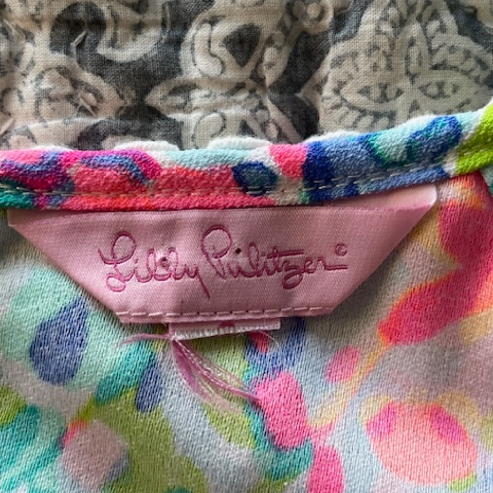 Lilly Pulitzer Pearl Soft Shift Halter Dress Sz M Preppy Summer Quiet Luxury - Picture 4 of 11